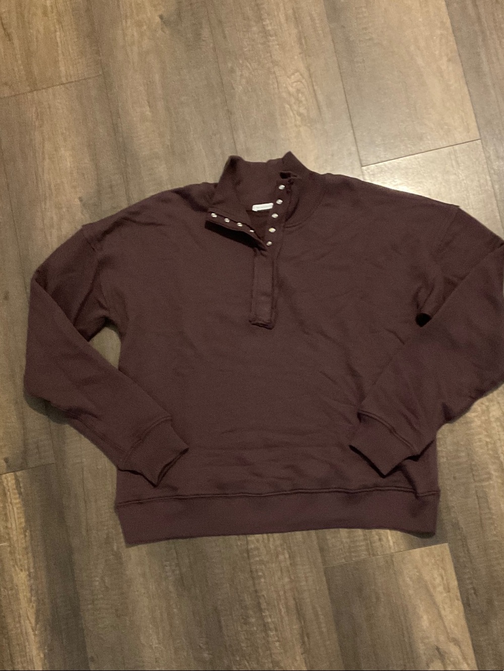 Staccato Men's Zip-Up Mock Neck Sweater in Burgundy